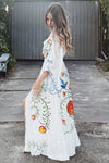 Summer Tassel Vintage Flower Style Goddess Long Dress