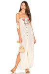 Summer Bohemian Vacation Embroidered Draped Long Dress