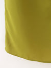 Gold Ring Pea Green Sleeveless Pleated Dress