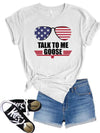 Patriotic Talk To Me Goose Unisex Softstyle Tee - Cocoa Yacht Club