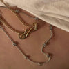 18K Gold-Plated Copper Inlaid Zircon Necklace - Cocoa Yacht Club