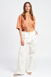 WIDE SLEEVE CROPPED SHIRT - Cocoa Yacht Club