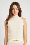 SLEEVELESS TURTLE NECK KNIT TOP - Cocoa Yacht Club