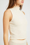 SLEEVELESS TURTLE NECK KNIT TOP - Cocoa Yacht Club