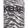 Kenzo Grey Cotton T-Shirt With Metal Animalier Print