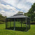 Outdoor Pergola Awning with Ventilated Roof