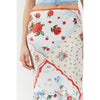 Slim Red Rose Fishtail Skirt