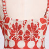 French Red Flower Cami Dress