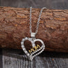 Alloy Inlaid Zircon Heart Pendant Necklace - Cocoa Yacht Club