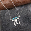 Artificial Turquoise Cow Shape Necklace - Cocoa Yacht Club
