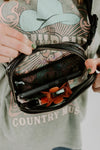 Black Adjustable Straps Zipper Clear Waist Bag - Cocoa Yacht Club