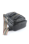 Black Faux Leather Zipped Sling Bag - Cocoa Yacht Club