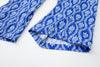 Blue High Waist Printed Pants - Cocoa Yacht Club