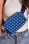 Bluing Independent Day Flag Star Printed Crossbody Bag - Cocoa Yacht Club