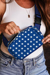 Bluing Independent Day Flag Star Printed Crossbody Bag - Cocoa Yacht Club