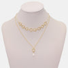 Double-Layered Heart & Pearl Pendant Necklace - Cocoa Yacht Club