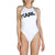 Karl Lagerfeld Black Letter Logo Swimsuit