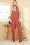 Gold Flame Solid Color Loose Fit Harem Jumpsuit - Cocoa Yacht Club