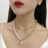 Gold-Plated Glass Pearl Necklace - Cocoa Yacht Club