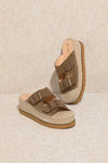 Hazel Espadrille Platform Slide Sandals - Cocoa Yacht Club