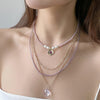 Layered Flower Pendant Necklace - Cocoa Yacht Club