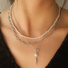 Rhinestone Synthetic Pearl Three-Layered Necklace - Cocoa Yacht Club