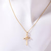 Stainless Steel Inlaid Zircon Cross Necklace - Cocoa Yacht Club