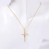 Stainless Steel Inlaid Zircon Cross Necklace - Cocoa Yacht Club