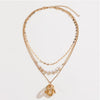 Triple-Layered Alloy Necklace - Cocoa Yacht Club