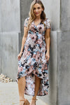 Heimish Give Me Roses Full Size Floral Maxi Wrap Dress - Cocoa Yacht Club