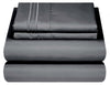 3Pc Embroidered Twin Comforter Set with Sheets-1800 Series - Cocoa Yacht Club