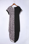 Leopard Color Block Split Dress - Cocoa Yacht Club