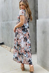Heimish Give Me Roses Full Size Floral Maxi Wrap Dress - Cocoa Yacht Club