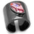 Light Black Stainless Steel Pink Crystal Ring Cocoa Yacht Club