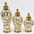 Luxury Electroplated Gold Plaid Ceramic General Jar